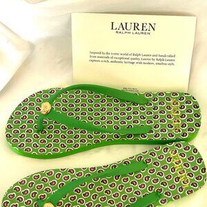 RALPH LAUREN FLIP-FLOP THONG SANDALS NWT! BOXED TO GO!